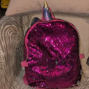 Wonder Nation Pink Sequin Unicorn Backpack